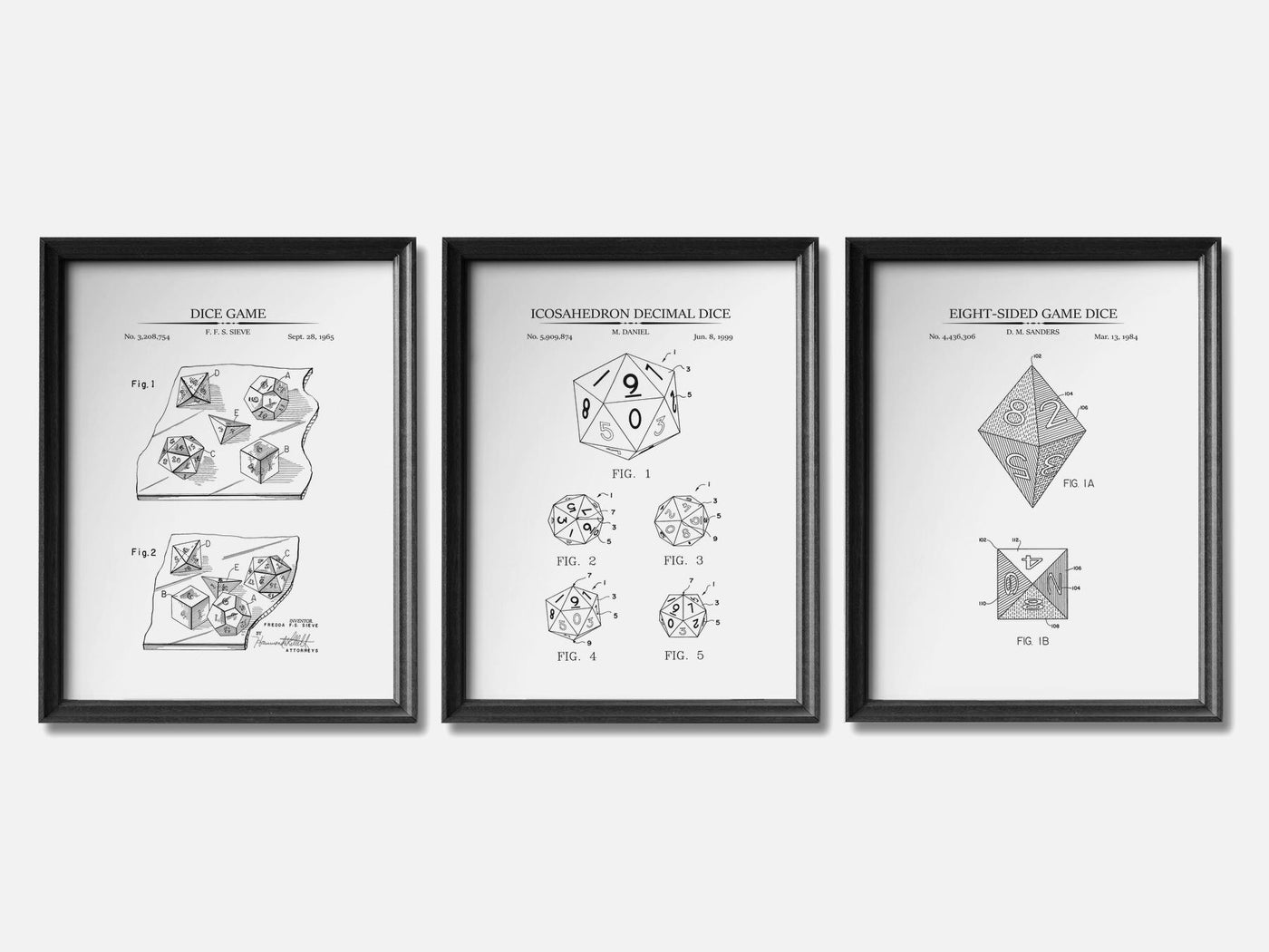 D&D Patent Print Set of 3 mockup - A_t10023-V1-PC_F+B-SS_3-PS_11x14-C_whi variant