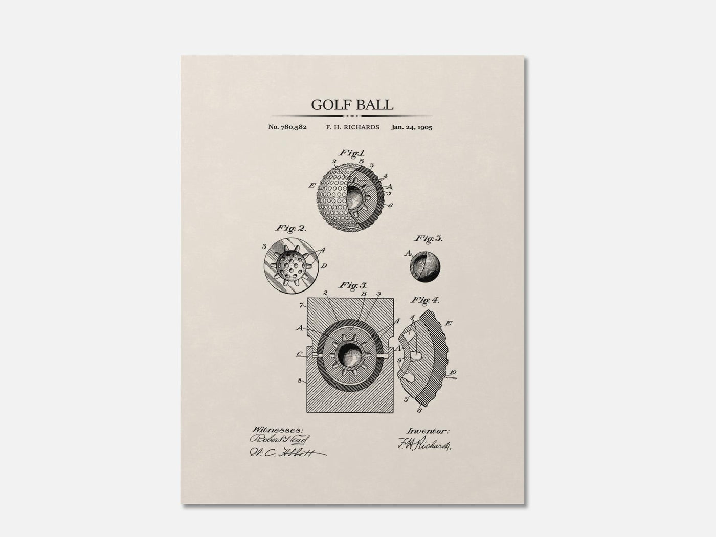 Golf Ball Patent Print mockup - A_t10028.2-V1-PC_AP-SS_1-PS_5x7-C_ivo variant