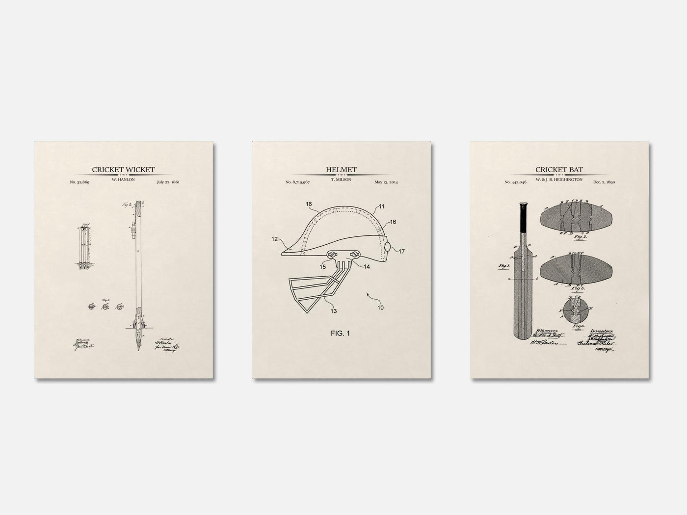 Cricket Patent Print Set of 3 mockup - A_t10078-V1-PC_AP-SS_3-PS_11x14-C_ivo variant