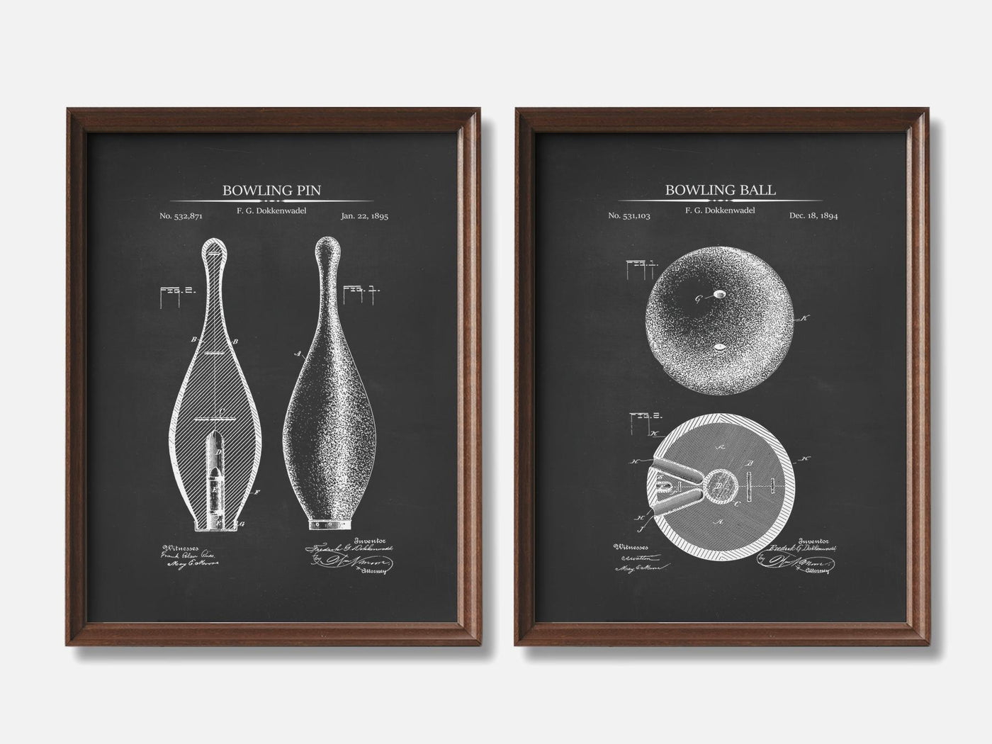 Bowling Patent Print Set of 2 mockup - A_t10124-V1-PC_F+WA-SS_2-PS_11x14-C_cha