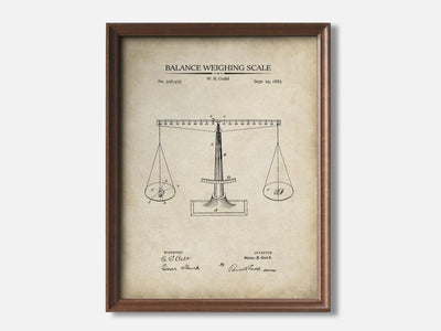 Balance Weighing Scale 1 Walnut - Parchment mockup