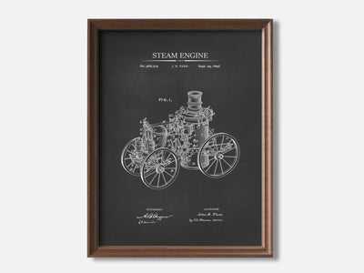 Steam Engine 1 Walnut - Chalkboard mockup