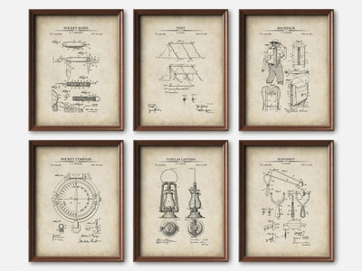 Boy Scout Patent Prints - Set of 6 mockup - A_t10165-V1-PC_F+WA-SS_6-PS_5x7-C_par variant