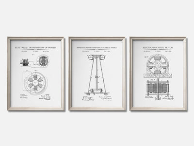 Nikola Tesla Patent Print Set of 3 mockup - A_t10050-V1-PC_F+O-SS_3-PS_11x14-C_whi variant