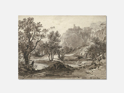 Ansicht von Nemi, im Vordergrund der Nemisee (1830) Art Print mockup - A_d44-V1-PC_AP-SS_1-PS_5x7-C_def