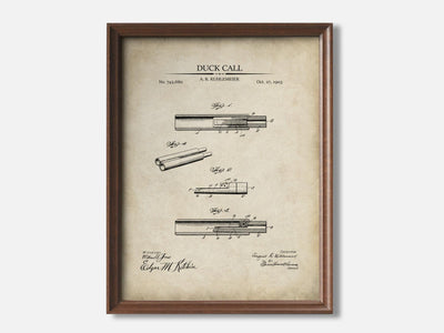 Duck Call 1 Walnut - Parchment mockup