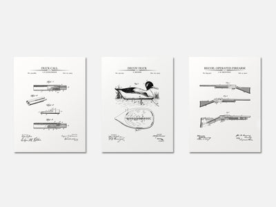 Duck Hunting Patent Print Set of 3 mockup - A_t10062-V1-PC_AP-SS_3-PS_11x14-C_whi variant