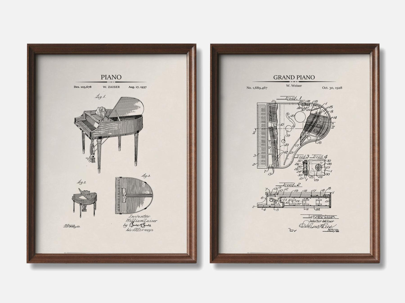 Piano Patent Print Set of 2 mockup - A_t10117-V1-PC_F+WA-SS_2-PS_11x14-C_ivo