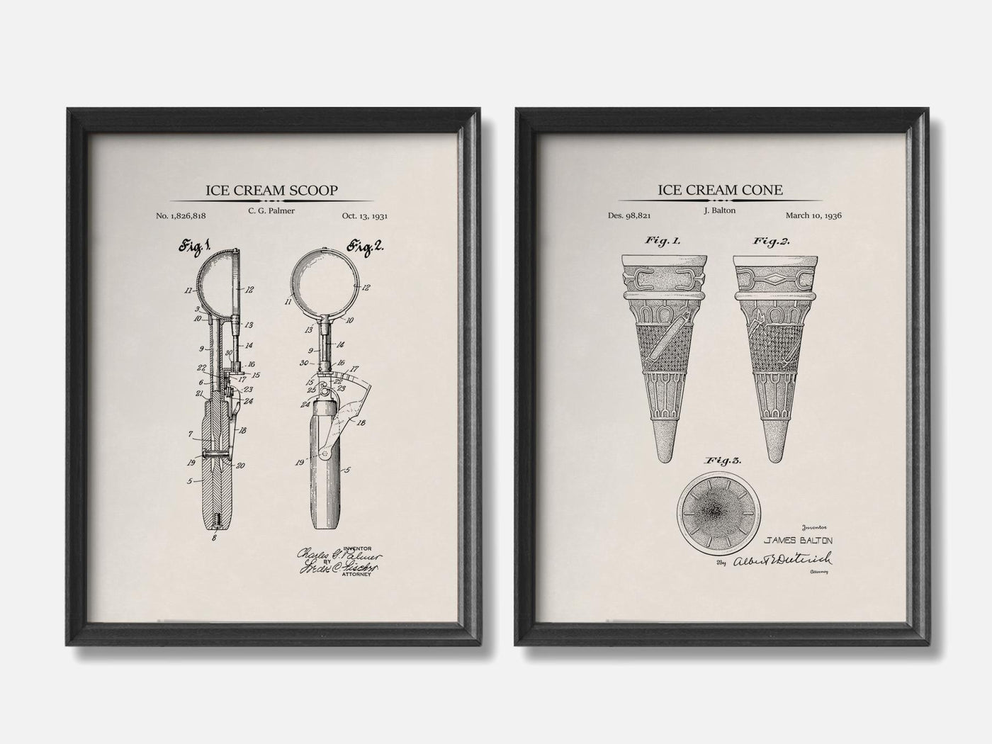 Ice Cream Patent Print Set of 2 mockup - A_t10081-V1-PC_F+B-SS_2-PS_11x14-C_ivo variant