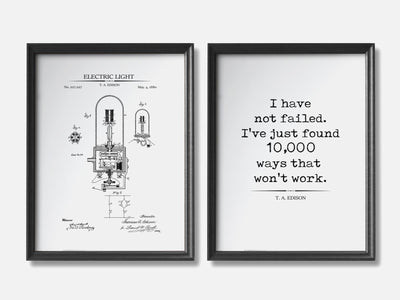 Thomas Edison Patent & Quote Prints - Set of 2 mockup - A_t10161-V1-PC_F+B-SS_2-PS_11x14-C_whi variant