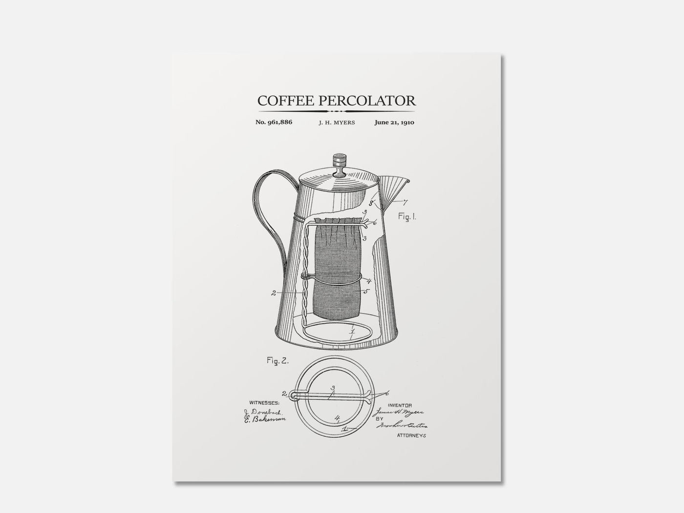 Coffee Percolator Patent Print mockup - A_t10002.1-V1-PC_AP-SS_1-PS_5x7-C_whi