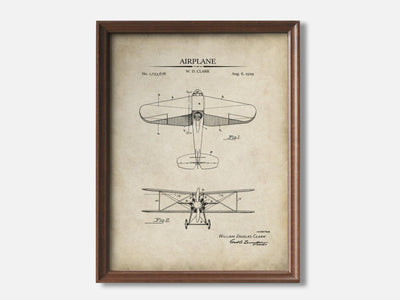 Vintage Airplane Patent Print mockup - A_t10118.2-V1-PC_F+WA-SS_1-PS_5x7-C_par
