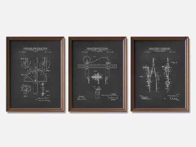 Architect Patent Print Set of 3 mockup - A_t10009-V1-PC_F+WA-SS_3-PS_11x14-C_cha