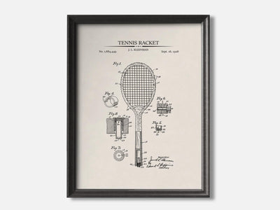 Tennis Racket Patent Print mockup - A_t10049.3-V1-PC_F+B-SS_1-PS_5x7-C_ivo variant