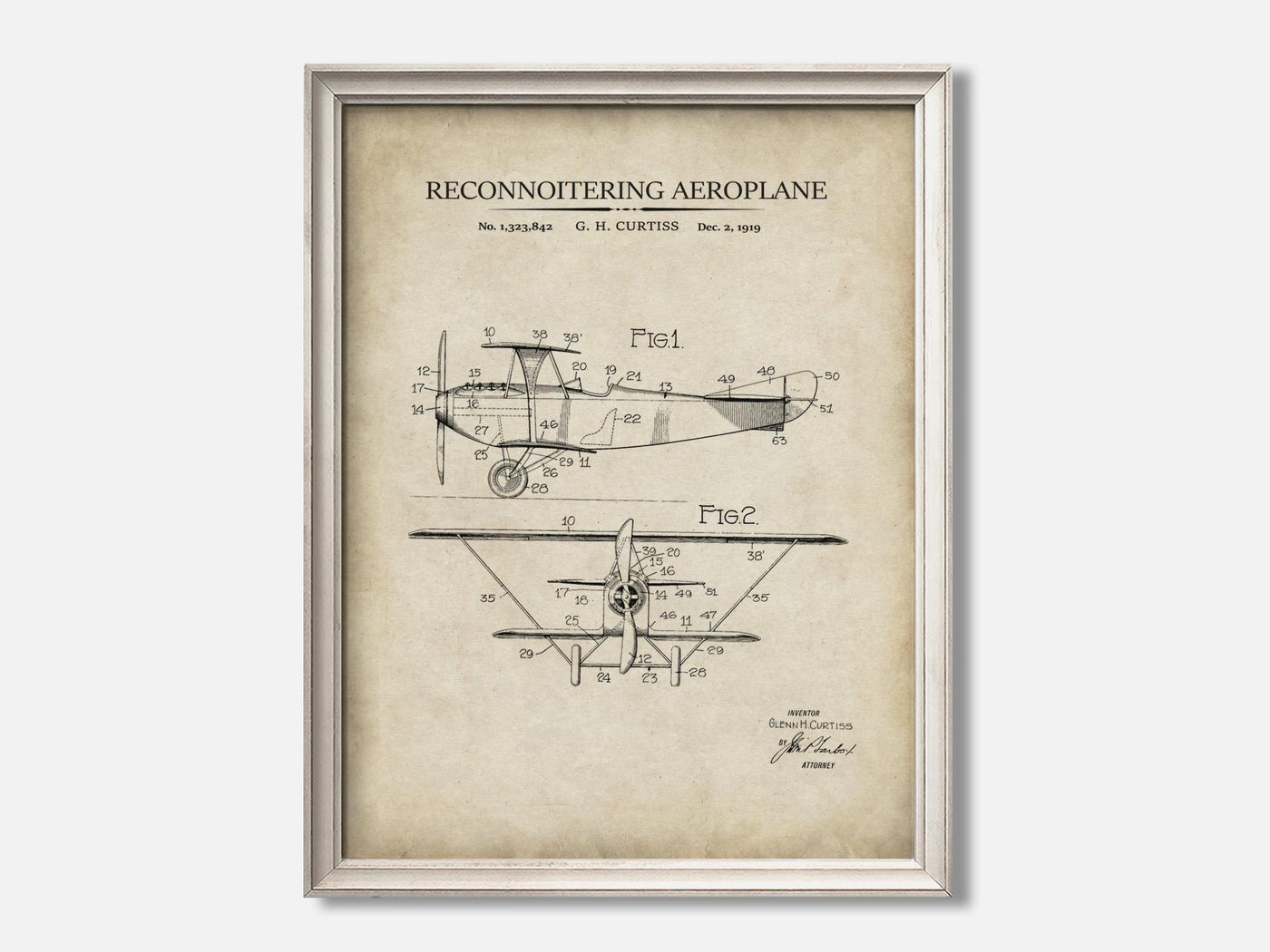 Vintage Airplane Patent Print mockup - A_to1-V1-PC_F+O-SS_1-PS_5x7-C_par variant