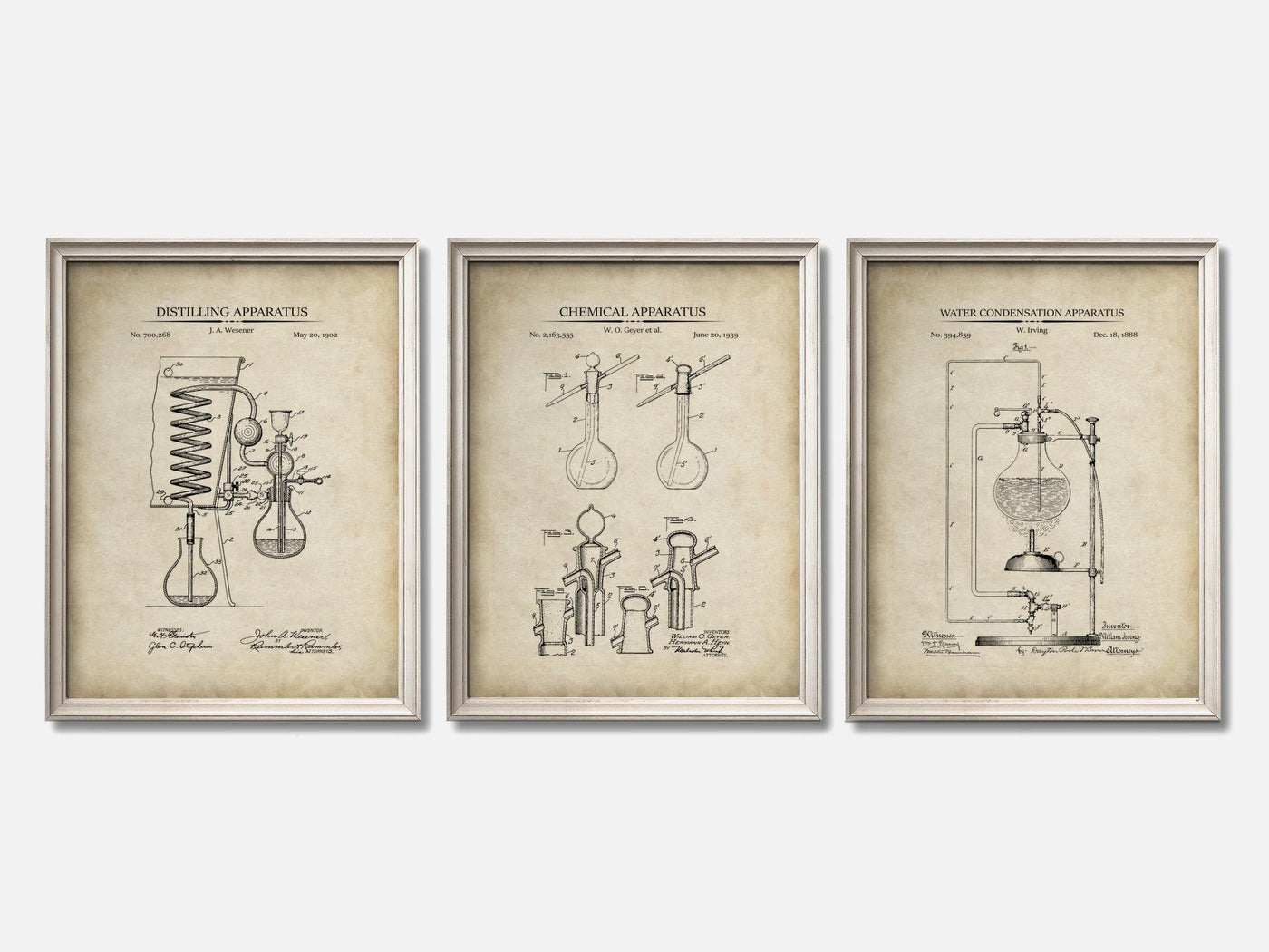 Chemistry Patent Print Set of 3 mockup - A_t10115-V1-PC_F+O-SS_3-PS_11x14-C_par variant