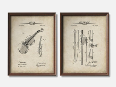 Violin Patent Print Set of 2 mockup - A_t10079-V1-PC_F+WA-SS_2-PS_11x14-C_par variant