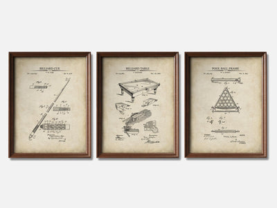 Billiards Patent Print Set of 3 mockup - A_t10015-V1-PC_F+WA-SS_3-PS_11x14-C_par