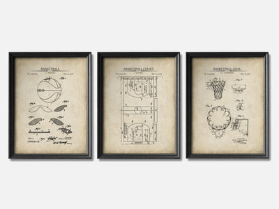 Basketball Patent Print Set of 3 mockup - A_t10066-V1-PC_F+B-SS_3-PS_11x14-C_par variant