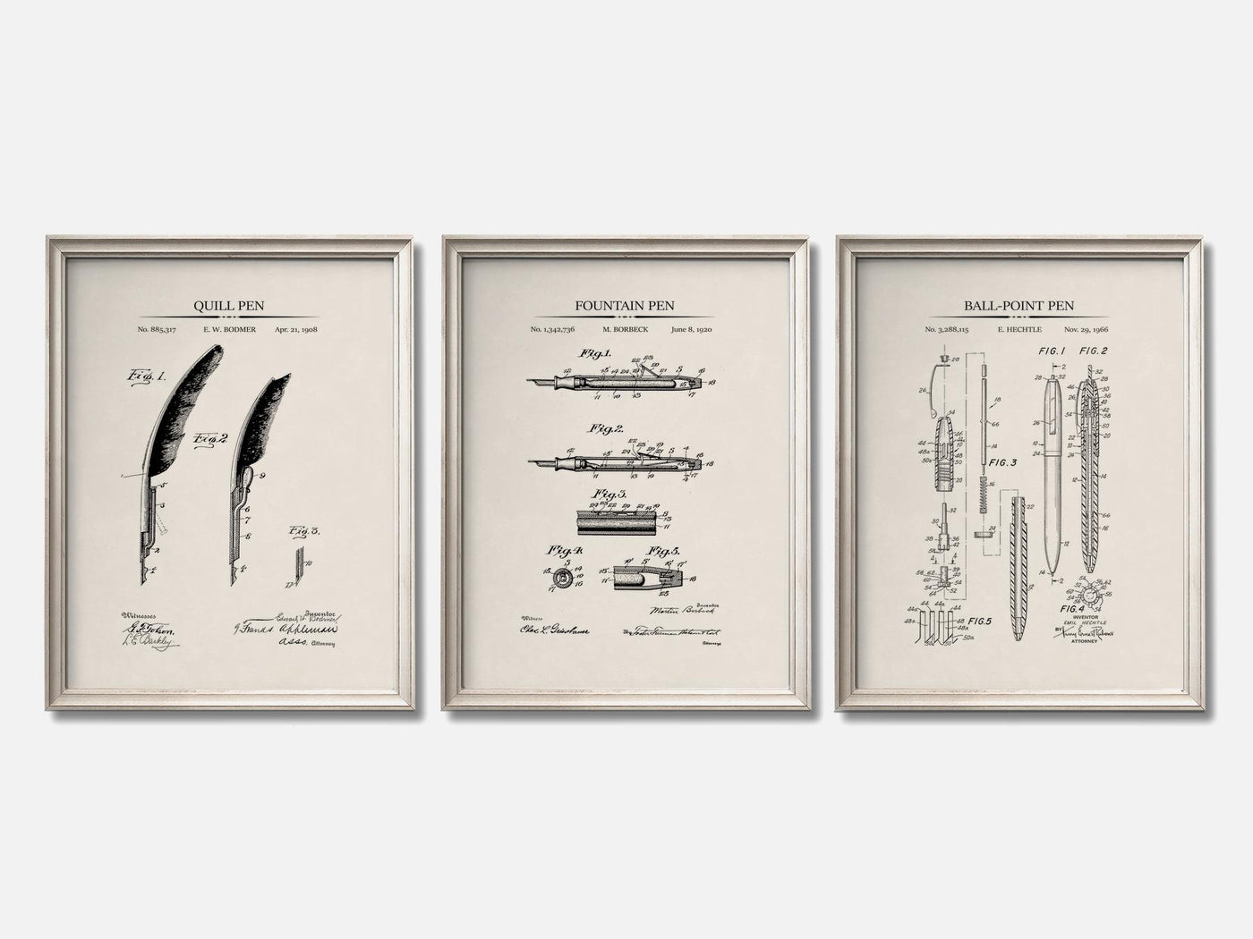 Evolution of Pens Patent Set of 3 mockup - A_t10056-V1-PC_F+O-SS_3-PS_11x14-C_ivo variant