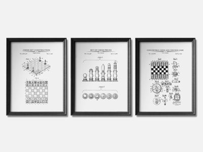Chess Patent Print Set of 3 mockup - A_t10085-V1-PC_F+B-SS_3-PS_11x14-C_whi variant