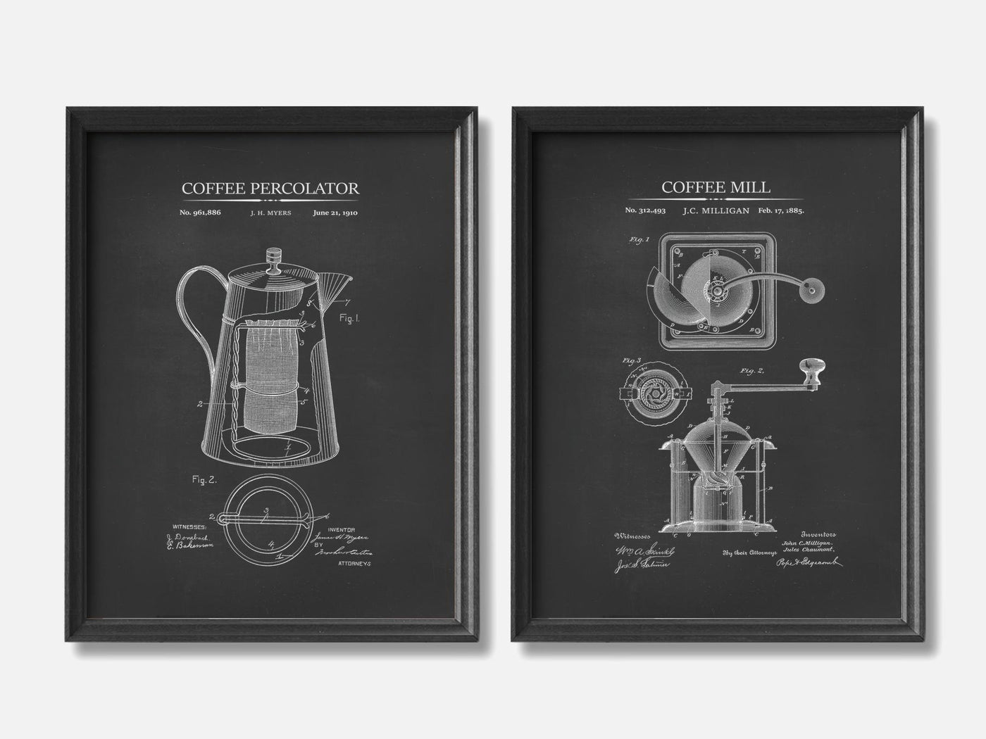 Coffee Patent Prints - Set of 2 mockup - A_t10002-V1-PC_F+B-SS_2-PS_11x14-C_cha variant