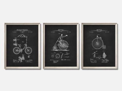 Vintage Bicycle Patent Print Set of 3 mockup - A_t10125-V1-PC_F+O-SS_3-PS_11x14-C_cha variant