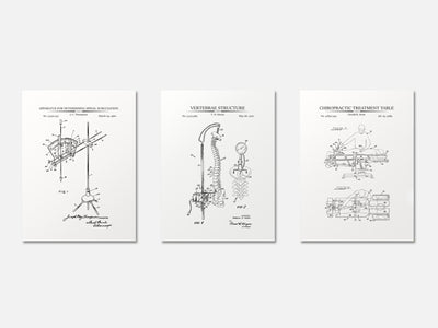 Chiropractic Patent Print Set of 3 mockup - A_t10095-V1-PC_AP-SS_3-PS_11x14-C_whi variant