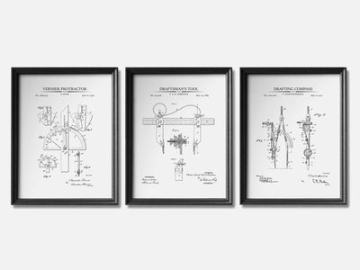 Architect Patent Print Set of 3 mockup - A_t10009-V1-PC_F+B-SS_3-PS_11x14-C_whi variant