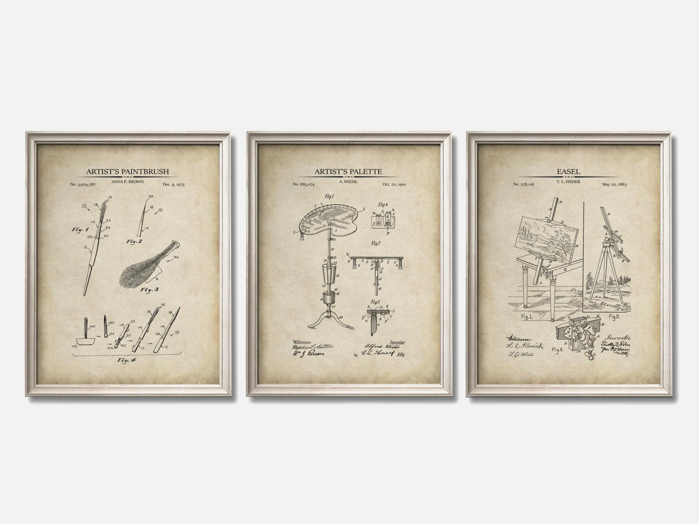 Painter Patent Print Set of 3 mockup - A_t10060-V1-PC_F+O-SS_3-PS_11x14-C_par variant