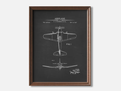 Airplane 1 Walnut - Chalkboard mockup