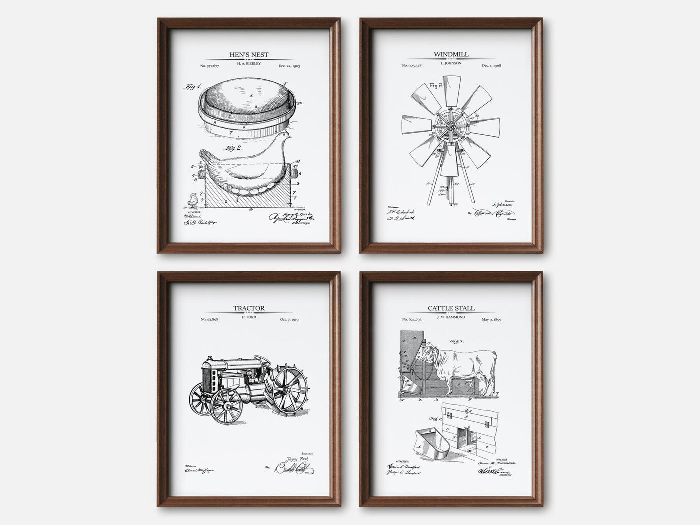Farm Patent Print Set of 4 mockup - A_t10025-V1-PC_F+WA-SS_4-PS_5x7-C_whi variant