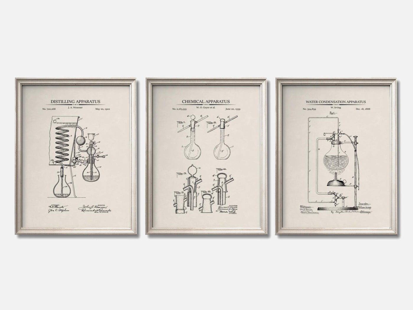 Chemistry Patent Print Set of 3 mockup - A_t10115-V1-PC_F+O-SS_3-PS_11x14-C_ivo variant