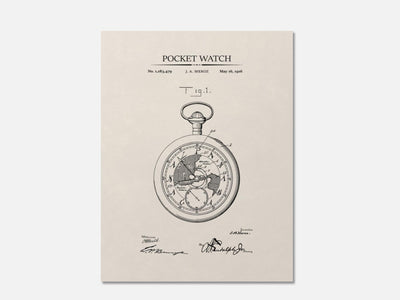 Pocket Watch Patent Print mockup - A_to6-V1-PC_AP-SS_1-PS_5x7-C_ivo variant