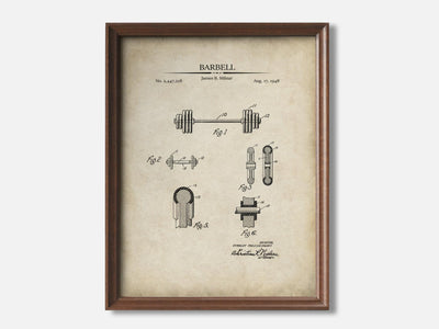 Barbell 1 Walnut - Parchment mockup