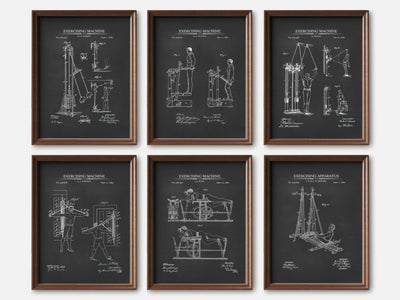 Vintage Exercise Patent Prints - Set of 6 mockup - A_t10135-V1-PC_F+WA-SS_6-PS_5x7-C_cha