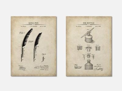 Pen & Ink Patent Prints - Set of 2 mockup - A_t10136-V1-PC_AP-SS_2-PS_11x14-C_par