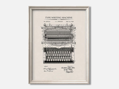 Typewriter Patent Print Set mockup - A_t10051.3-V1-PC_F+O-SS_1-PS_5x7-C_ivo variant