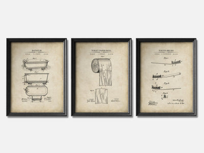 Bathroom Patent Print Set of 3 mockup - A_t10013-V1-PC_F+B-SS_3-PS_11x14-C_par variant
