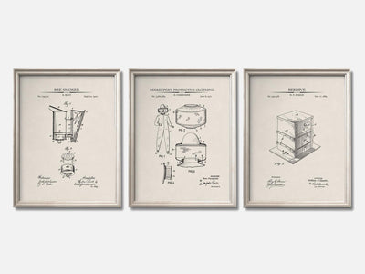 Beekeeping Patent Print Set of 3 mockup - A_t10063-V1-PC_F+O-SS_3-PS_11x14-C_ivo variant