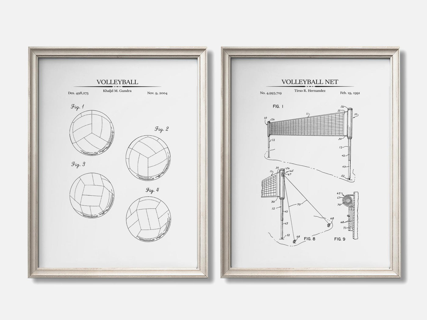 Volleyball Patent Print Set of 2 mockup - A_t10107-V1-PC_F+O-SS_2-PS_11x14-C_whi variant