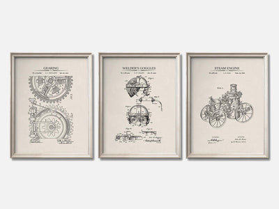 Steampunk Patent Print Set of 3 mockup - A_t10047-V1-PC_F+O-SS_3-PS_11x14-C_ivo variant