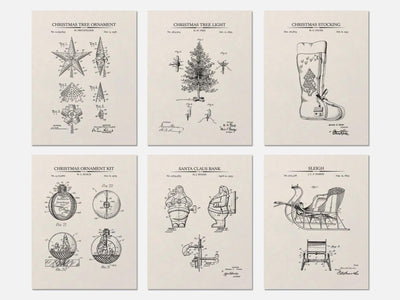 Christmas Patent Print Set of 6 mockup - A_t10126-V1-PC_AP-SS_6-PS_5x7-C_ivo variant