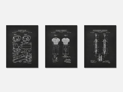 Nurse Patent Print Set of 3 mockup - A_t10101-V1-PC_AP-SS_3-PS_11x14-C_cha variant