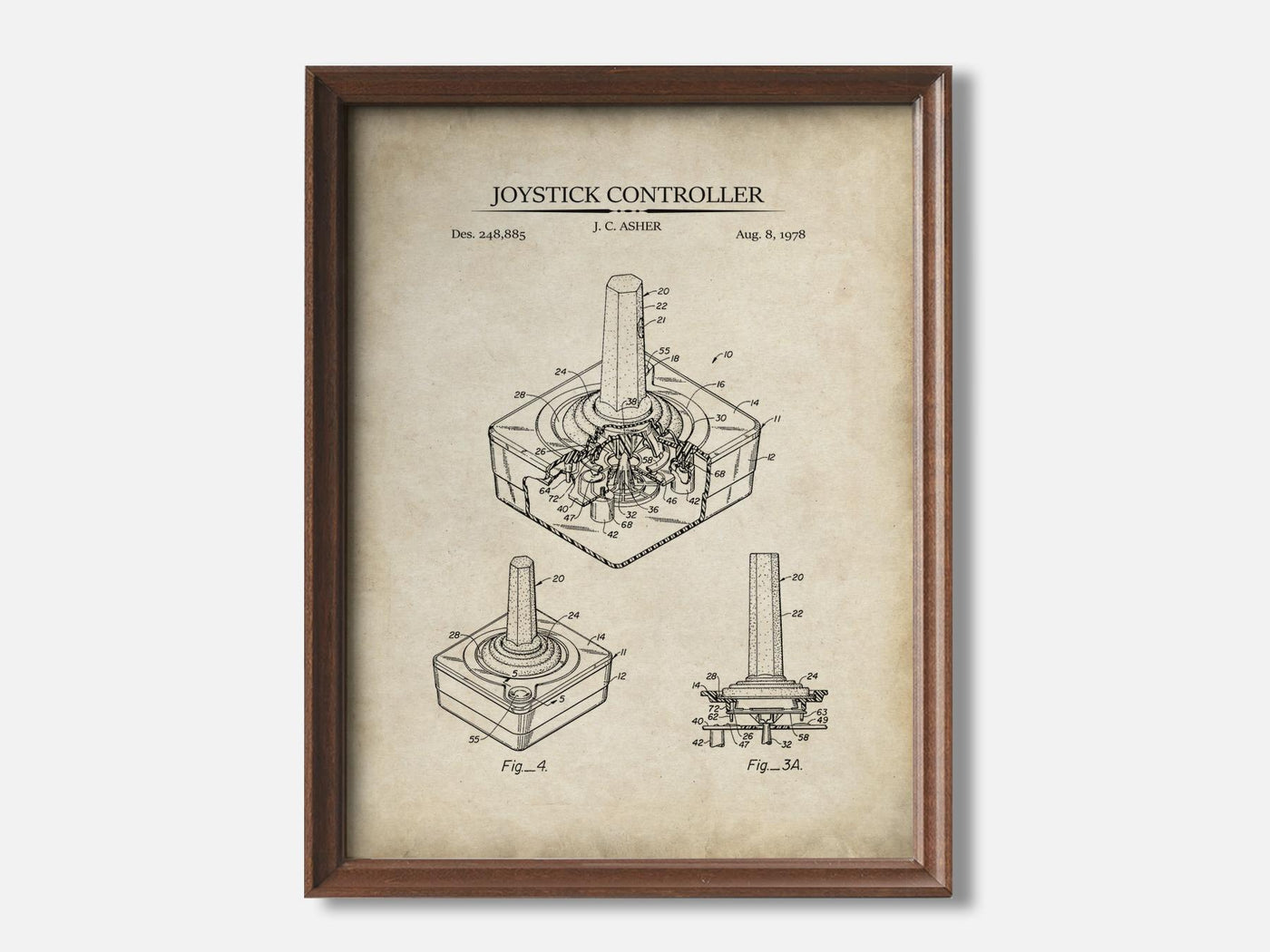 Joystick Controller 1 Walnut - Parchment mockup