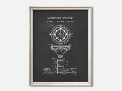 Mariner's Compass Patent Print mockup - A_to5-V1-PC_F+O-SS_1-PS_5x7-C_cha variant