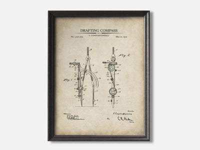 Drafting Compass Patent Print mockup - A_t10009.3-V1-PC_F+B-SS_1-PS_5x7-C_par variant