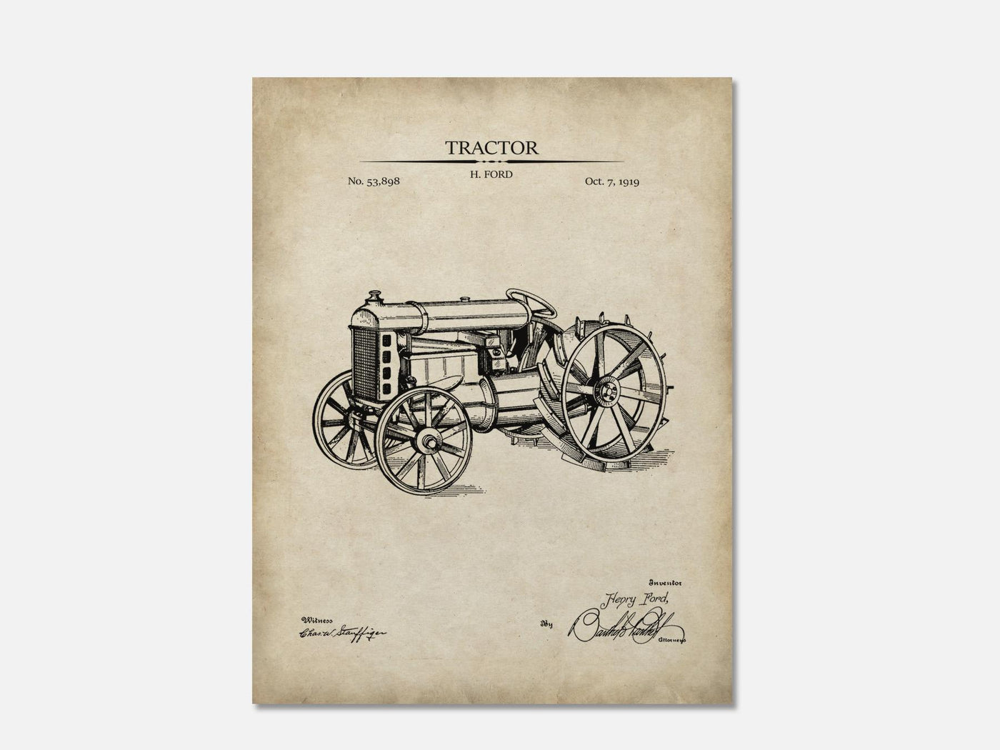 Tractor Patent Print mockup - A_t10025.3-V1-PC_AP-SS_1-PS_5x7-C_par variant