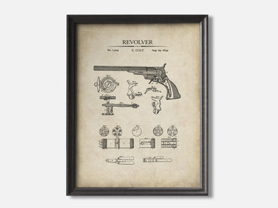 Colt Revolver Patent Print mockup - A_t10005.3-V1-PC_F+B-SS_1-PS_5x7-C_par variant
