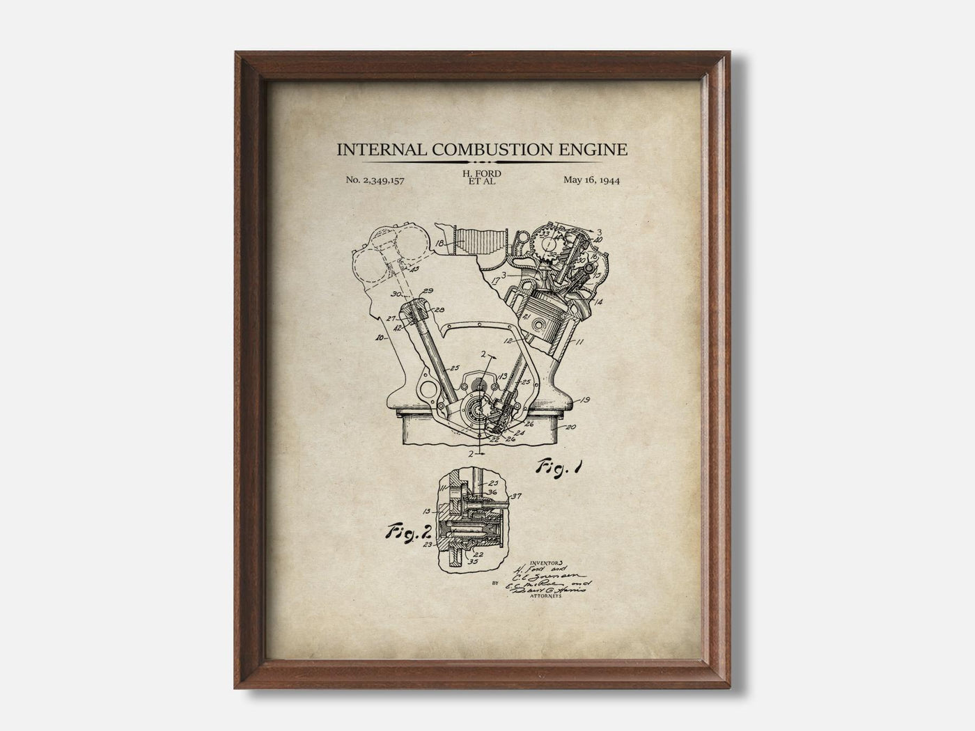 Internal Combustion Engine 1 Walnut - Parchment mockup